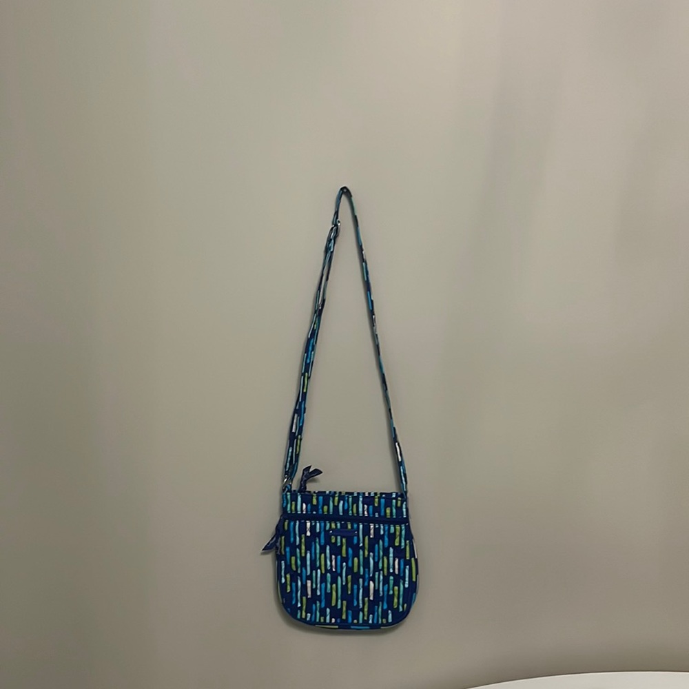 Vera Bradley. Crossbody. Green, blue, and white.